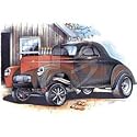 '41 Willys Gas Car Adult T-Shirt