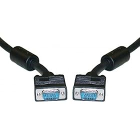 HD15 (SVGA) Male HD15 (SVGA) Male, Coaxial, with Ferrite Bead, Black, 1 ft by Cable Showcase