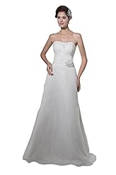 Strapless Backless  Organza/Silk Evening Dress  With Ruffles