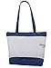 Clear Shoulder Tote with ZIPPER Closure, Royal