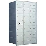 1400 Series Front Loading Horizontal Wall-Mounted Mailbox, 20 Compartments, Anodized Aluminum