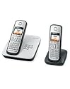 Siemens Gigaset C385 Duo ECO schnurloses DECT Telefon (Farbdisplay, Anrufbeantworter, zusätzliches Mobilteil inkl. Ladeschale) titanium