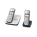 Siemens Gigaset C385 Duo ECO schnurloses DECT Telefon (Farbdisplay, Anrufbeantworter, zus�tzliches Mobilteil inkl. Ladeschale) titanium