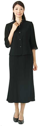 (京都スタイル) kyoto style ブラックフォーマル スーツ 夏用 サマーフォーマル 2点セット 喪服