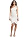 Wrapper Women's One Shoulder Gathered Dress, White, Large/12