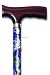 >Cane fldng floral mauve. Folding Travel Cane