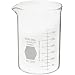 Kimble Kimax 14005-400 Glass Heavy-Duty Low Form Beaker with Double Capacity Scale, 25-325mL Graduation Interval, 400mL Capacity, 25mL Graduation, White (Pack of 12)
