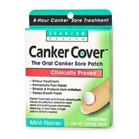 Click here to buy Canker Cover- Canker Sore Treatment Patches by Quantum.