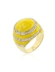 Yellow Enamel Egg Ring