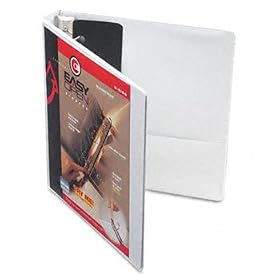 Recycled ClearVue EasyOpen Vinyl DRing Presentation Binder 1 Capacity White