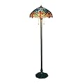 Dragonfly Tiffany-Style Floor Lamp - Blue