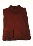 Roberto Villini Silk Cotton Wine Mock Neck Sweater