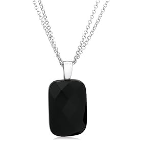 Sterling Silver Faceted Black Onyx Removable Pendant by David Sigal by 