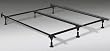 Heavy Duty King Metal Bed Frame with Center Support and 6 Glide Supports Fully Adjustable Queen, King, Cal King