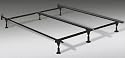 Heavy Duty Queen Metal Bed Frame with Center Support and 6 Glide Supports Fully Adjustable Queen, King, Cal King