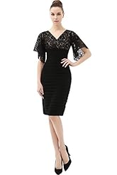 Plus Size Lace Polyester Flutter  Dress