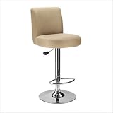 Jayden Air Lift Stool with Micro Fiber Top in Brown