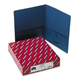Smead 87854 Two-Pocket Portfolios, Dark Blue, 25 Per Box