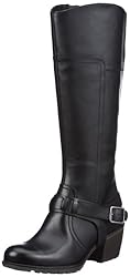 Clarks Majestic Style 203522714, Damen Klassische Stiefel, Schwarz (Black Leather), EU 41.5