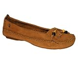 BEARPAW Daffodil Women's Tan Moccasin Slipper Shoes