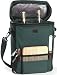 Kitchen & Housewares : Picnic Time Duet 2-Bottle Wine & Cheese Tote w/ Accessories (Hunter Green)