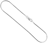 Sterling Silver Italian Snake Necklace Chain light 1.2mm Nickel Free, Kid's length 14 inch
