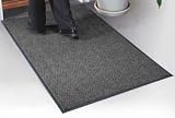 Chevron Ribbed Mat 2x3 Charcoal