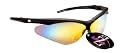 RayZor Professional Lightweight Black UV400 Sports Wrap Hiking / Walking Sunglasses, With a Windshield Amber / Orange Iridium Revo Anti-Glare Lens