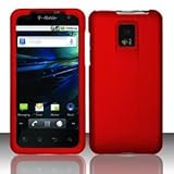 Rubber Hard Snap On Protector Cover Case - Red for T-Mobile LG G2x / Optimu ....