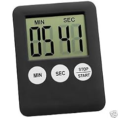 Timer Kurzzeitmesser Eieruhr bis zu 99 Minuten schwarz - Gr��e ca. 5,3 x 7 x 0,7 cm