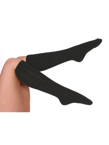 Cashmere Socks Knee High Rib Pointelle Luxury 4 Color Options Women' Socks