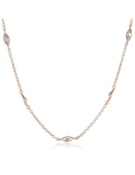 Cubic Zirconia Marquis Necklace, 18"+2" Extender