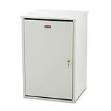 Rubbermaid FG9W1700 Light Platinum Metal 36 Gallon Confidential Document Container with Confidential Document Bag