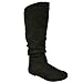Twisted Women's Shelly Wide Calf Fashion Scrunch Boot