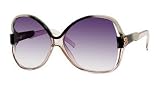 Balenciaga Women's 0065 Dark Crystal Frame/Azure Gradient Lens Plastic Sunglasses
