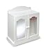 Badger Basket Mirrored Doll Armoire With 3 Baskets And 3 Hangers - Pink/White