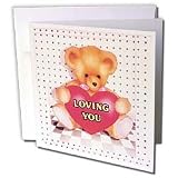 Teddy Bears - Teddy Bear Loving You - Greeting Cards-12 Greeting Cards with envelopes