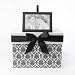 Black & White Damask Wedding Card Box