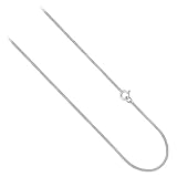 Sterling Silver 1mm Italian Square Snake Chain Necklace 14