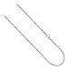 Sterling Silver 1mm Italian Square Snake Chain Necklace 14" 16" 18" 20" 24" 30"