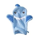 New Born Boys Shark Bath Mitt - Blue