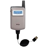Retractable USB Cable for the Samsung SCH-i600 with Power Hot Sync and Charge capabilities - Gomadic Brand w/ TipExchange Technology