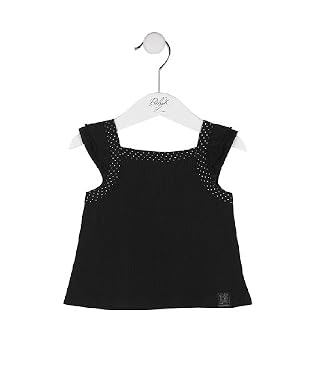 Baby K black rib vest top 2-3years