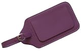 Classic Leather Luggage Tag with Concealed Address