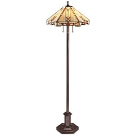 Tiffany-style Santa Fe Mission Floor Lamp