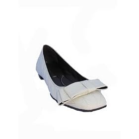 BCBG MAXAZRIA Antil Patent Flat in Ivory