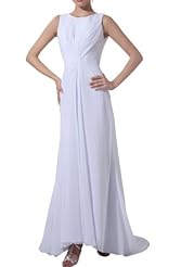 Chiffon Evening Dress/Mother-of-the-Bride Dress  with a Brush/Sweep Train 