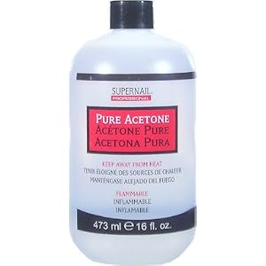 SUPERNAIL Professional Pure Acetone Nail Polish & Residue Remover 16oz/473ml
