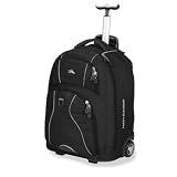 High Sierra Freewheel Wheeled Book Bag Backpack, Black