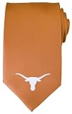 University of Texas - Longhorns - Solid Logo Orange White Bevo - Necktie - Tie